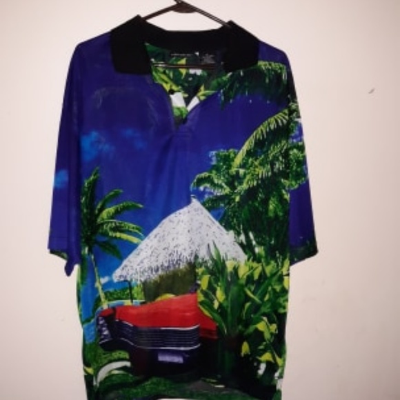 NO BOUNDARIES 100% POLYESTER TROPICAL shirt - Picture 8 of 8